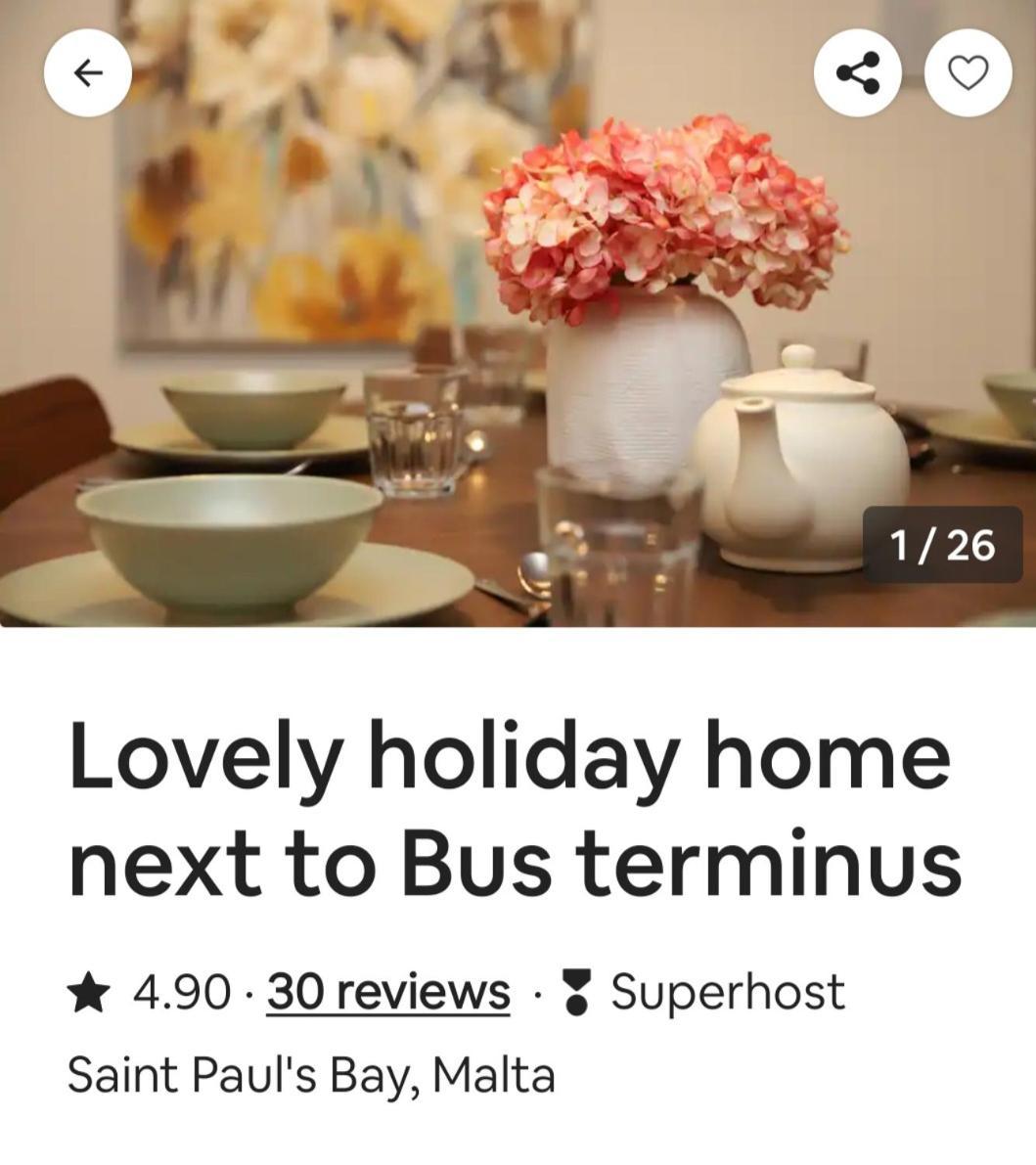 Lovely Holiday Home Next To Bus Terminus San Pawl il-Baħar Eksteriør bilde
